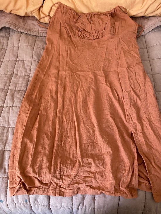 Free People Rust Orange Bundle:  shorts, lined size L,  dress has stretch XL, - Picture 4 of 6